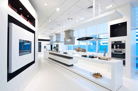 Mondéco Crystal Gives Miele Gallery a Crisp Finish